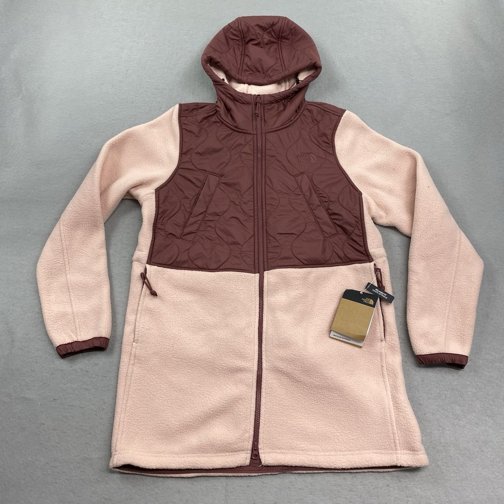 The North Face Coat Womens Small Pink Royal Arch Parka Quilted Fleece Hooded